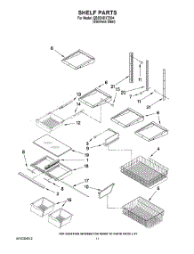 07 - Shelf Parts parts for Whirlpool Refrigerator GB2SHDXTS04 from AppliancePartsPros.com