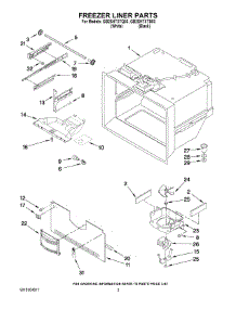 02 - Freezer Liner Parts parts for Whirlpool Refrigerator GB2SHTXTB03 from AppliancePartsPros.com