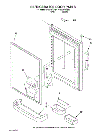 04 - Refrigerator Door Parts parts for Whirlpool Refrigerator GB2SHTXTB03 from AppliancePartsPros.com