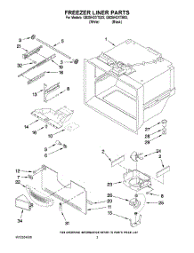 02 - Freezer Liner Parts parts for Whirlpool Refrigerator GB2SHDXTB03 from AppliancePartsPros.com