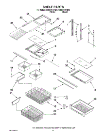 06 - Shelf Parts parts for Whirlpool Refrigerator GB2SHTXTQ03 from AppliancePartsPros.com