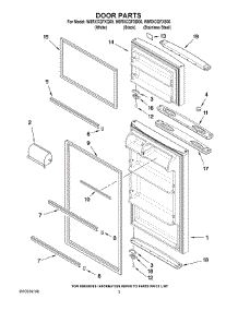 02 - Door Parts parts for Whirlpool Refrigerator W8RXCGFXS00 from AppliancePartsPros.com