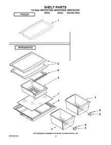 05 - Shelf Parts parts for Whirlpool Refrigerator W8RXCGFXS00 from AppliancePartsPros.com