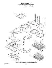 07 - Shelf Parts parts for Whirlpool Refrigerator GB2SHDXTB03 from AppliancePartsPros.com