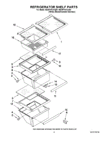 03 - Refrigerator Shelf Parts parts for Whirlpool Refrigerator 5ED5FHKXVA00 from AppliancePartsPros.com