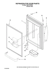 05 - Refrigerator Door Parts parts for Whirlpool Refrigerator GB2FHDXWS02 from AppliancePartsPros.com