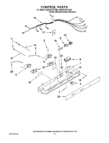 09 - Control Parts parts for Whirlpool Refrigerator 5ED5FHKXVQ00 from AppliancePartsPros.com