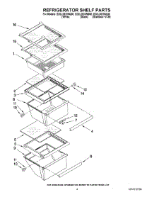 03 - Refrigerator Shelf Parts parts for Whirlpool Refrigerator ED2LDEXWL00 from AppliancePartsPros.com