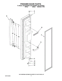 07 - Freezer Door Parts parts for Whirlpool Refrigerator ED2LDEXWB00 from AppliancePartsPros.com