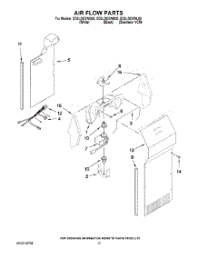 10 - Air Flow Parts parts for Whirlpool Refrigerator ED2LDEXWB00 from AppliancePartsPros.com