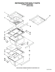 03 - Refrigerator Shelf Parts parts for Whirlpool Refrigerator ED5PVEXWS01 from AppliancePartsPros.com