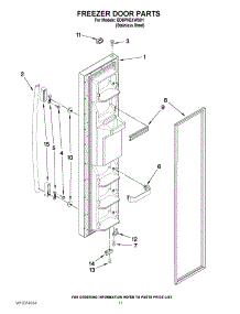 07 - Freezer Door Parts parts for Whirlpool Refrigerator ED5PVEXWS01 from AppliancePartsPros.com