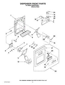 08 - Dispenser Front Parts parts for Whirlpool Refrigerator ED5PVEXWS01 from AppliancePartsPros.com