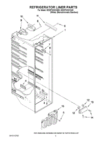 02 - Refrigerator Liner Parts parts for Whirlpool Refrigerator 5ED2FHGXVA00 from AppliancePartsPros.com
