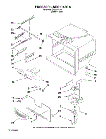 02 - Freezer Liner Parts parts for Whirlpool Refrigerator G25EFSB23S6 from AppliancePartsPros.com