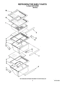 03 - Refrigerator Shelf Parts parts for Whirlpool Refrigerator ED5FVGXWS01 from AppliancePartsPros.com
