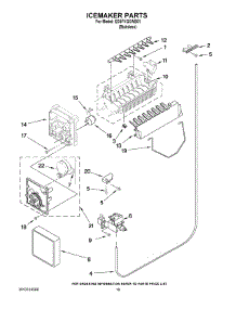 12 - Icemaker Parts parts for Whirlpool Refrigerator ED5FVGXWS01 from AppliancePartsPros.com