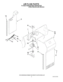 05 - Air Flow Parts parts for Whirlpool Refrigerator 5ED2FHGXVA00 from AppliancePartsPros.com
