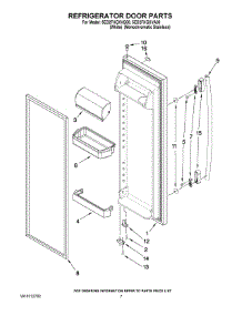 06 - Refrigerator Door Parts parts for Whirlpool Refrigerator 5ED2FHGXVA00 from AppliancePartsPros.com