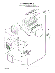 11 - Icemaker Parts parts for Whirlpool Refrigerator 5ED2FHGXVA00 from AppliancePartsPros.com