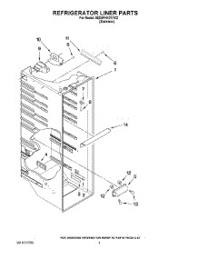 02 - Refrigerator Liner Parts parts for Whirlpool Refrigerator 8ED5FHKXVY02 from AppliancePartsPros.com