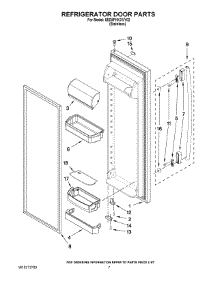 06 - Refrigerator Door Parts parts for Whirlpool Refrigerator 8ED5FHKXVY02 from AppliancePartsPros.com