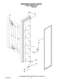 07 - Freezer Door Parts parts for Whirlpool Refrigerator 8ED5FHKXVY02 from AppliancePartsPros.com
