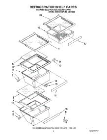 03 - Refrigerator Shelf Parts parts for Whirlpool Refrigerator 5ED2FHGXVQ00 from AppliancePartsPros.com