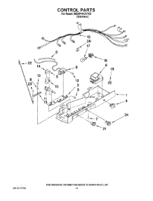 09 - Control Parts parts for Whirlpool Refrigerator 8ED5FHKXVY02 from AppliancePartsPros.com