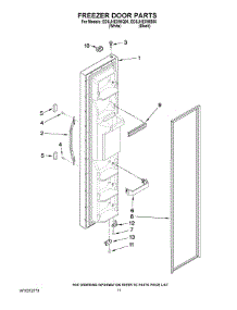 07 - Freezer Door Parts parts for Whirlpool Refrigerator ED5JHEXWQ00 from AppliancePartsPros.com