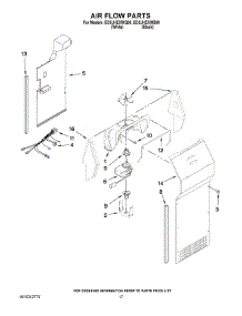 10 - Air Flow Parts parts for Whirlpool Refrigerator ED5JHEXWQ00 from AppliancePartsPros.com