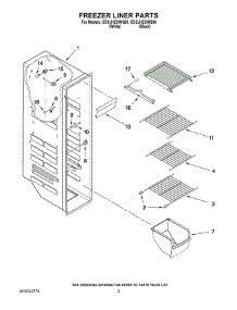 04 - Freezer Liner Parts parts for Whirlpool Refrigerator ED5JHEXWB00 from AppliancePartsPros.com