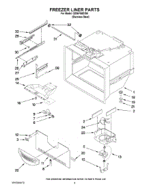 02 - Freezer Liner Parts parts for Whirlpool Refrigerator G20EFSB23S6 from AppliancePartsPros.com