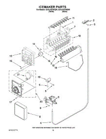 12 - Icemaker Parts parts for Whirlpool Refrigerator ED5JHEXWB00 from AppliancePartsPros.com