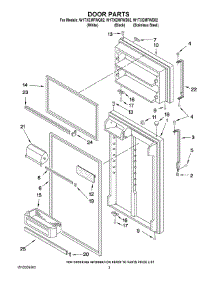 02 - Door Parts parts for Whirlpool Refrigerator W1TXEMFWB02 from AppliancePartsPros.com