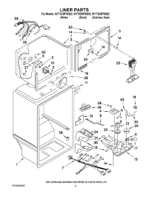 03 - Liner Parts parts for Whirlpool Refrigerator W1TXEMFWB02 from AppliancePartsPros.com