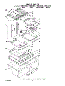06 - Shelf Parts parts for Whirlpool Refrigerator W1TXEMMWQ02 from AppliancePartsPros.com