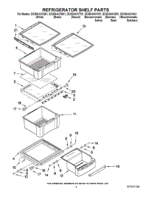 03 - Refrigerator Shelf Parts parts for Whirlpool Refrigerator GC3SHAXVA01 from AppliancePartsPros.com