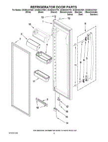06 - Refrigerator Door Parts parts for Whirlpool Refrigerator GC3SHAXVS01 from AppliancePartsPros.com