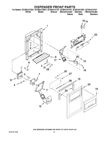 08 - Dispenser Front Parts parts for Whirlpool Refrigerator GC3SHAXVS01 from AppliancePartsPros.com