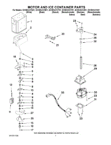 05 - Motor And Ice Container Parts parts for Whirlpool Refrigerator GC3SHAXVY01 from AppliancePartsPros.com
