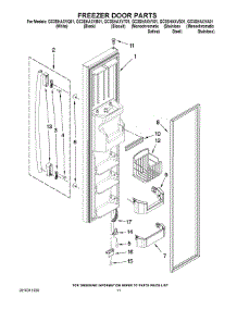 07 - Freezer Door Parts parts for Whirlpool Refrigerator GC3SHAXVA01 from AppliancePartsPros.com