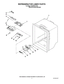 04 - Refrigerator Liner Parts parts for Whirlpool Refrigerator GX5SHDXVY03 from AppliancePartsPros.com