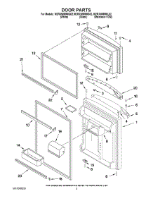 02 - Door Parts parts for Whirlpool Refrigerator W2RXNMMWQ02 from AppliancePartsPros.com