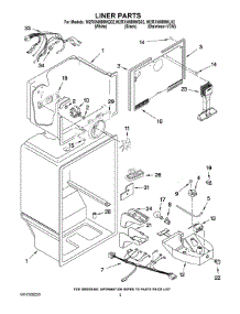 03 - Liner Parts parts for Whirlpool Refrigerator W2RXNMMWQ02 from AppliancePartsPros.com