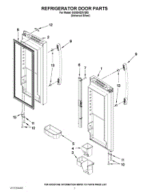 05 - Refrigerator Door Parts parts for Whirlpool Refrigerator GX5SHDXVD03 from AppliancePartsPros.com