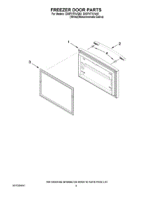 03 - Freezer Door Parts parts for Whirlpool Refrigerator GX5FHTXVA02 from AppliancePartsPros.com