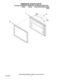 03 - Freezer Door Parts parts for Whirlpool Refrigerator GX5FHDXVT02 from AppliancePartsPros.com
