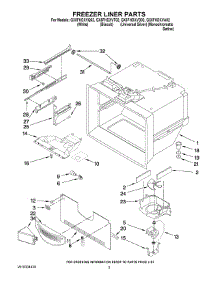 02 - Freezer Liner Parts parts for Whirlpool Refrigerator GX5FHDXVA02 from AppliancePartsPros.com