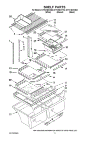 06 - Shelf Parts parts for Whirlpool Refrigerator ET1CHEXVT02 from AppliancePartsPros.com